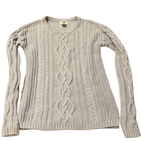OLD NAVY Gray Cable Knit Sweater - Picture 1 of 5